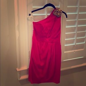 Shoshanna one shoulder dress
